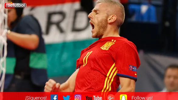 Miguel Sayago "Miguelín" festeja uno de sus goles durante la Eurocopa  