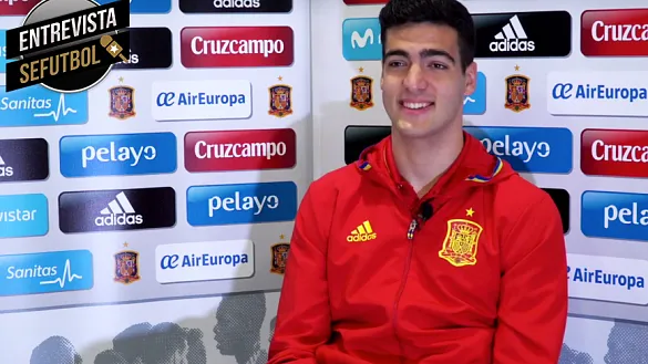 Mikel Merino durante la entrevista concedida a SEFUTBOL