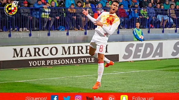 Mikel Merino, jugador de la Selección española Sub-21