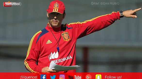 Julen Lopetegui durante su etapa en la Selección Española Sub-21
