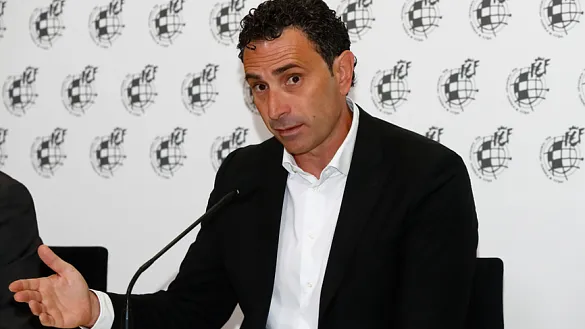 José Francisco Molina durante el acto de presentación en la RFEF