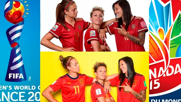 Alexia Putellas, Amanda Sampedro y Jennifer Hermoso recrean la fotografía de Canadá 2015