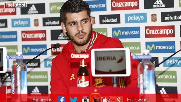 Álvaro Morata atendió a los medios en rueda de prensa 