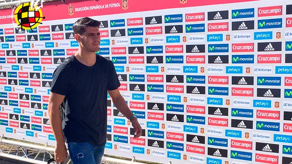 Álvaro Morata llega a la Selección española