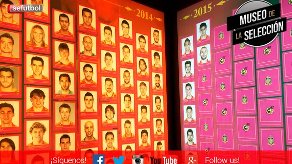 Mural en el que aparecen todos los internacionales