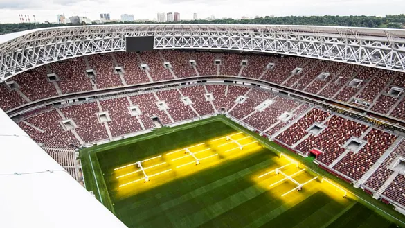 Vista panorámica del estadio Luzhniki de Moscú, escenario de la final del Mundial de Rusia 2018