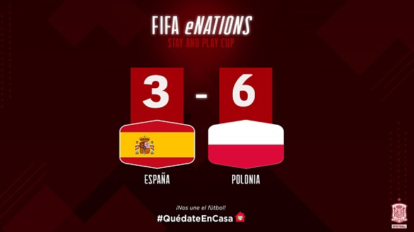 Polonia se impone a España en el amistoso de eFootball