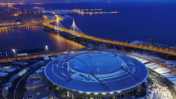 Vista panorámica del estadio de San Petersburgo (Rusia)