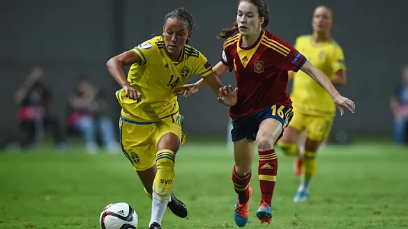 Momento de la final Sub-19 femenina entre Suecia y España