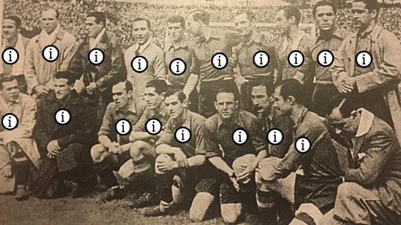 La Selección Española posa en Colonia el 12 de mayo de 1935