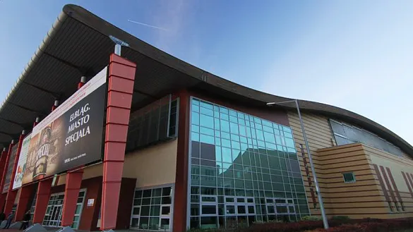 Vista exterior del Pabellón de Elblag (Polonia)