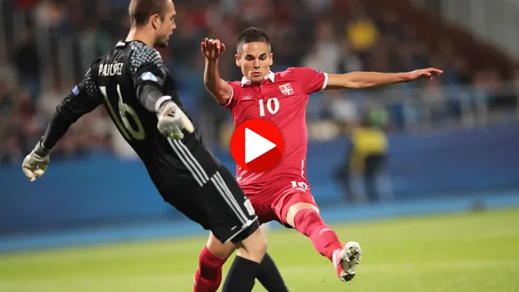 Pau López durante el Serbia - España disputado en Bydgoszcz