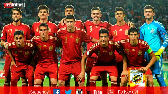 Once de la Selección Española Sub-19 utilizado por Luis de la Fuente ante Alemania y Holanda
