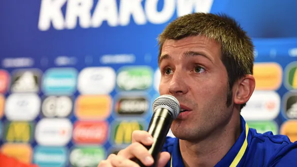 Albert Celades durante la rueda de prensa ofrecida en Cracovia