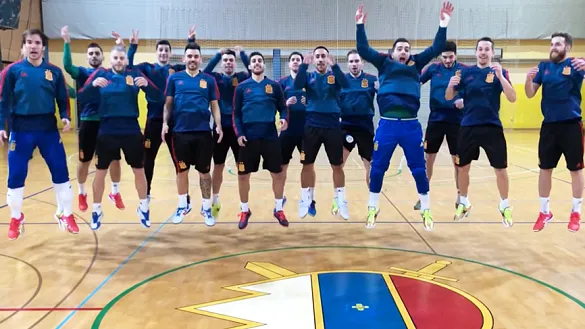 La selección española de fútbol sala salta en Liubliana