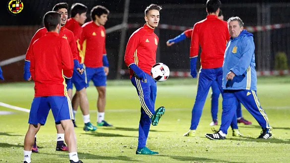 Los jugadores de la Selección Sub-21 se entrenan en la Ciudad del Fútbol