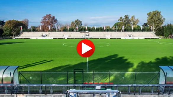 Vista del campo de Tre Fontane, en Roma