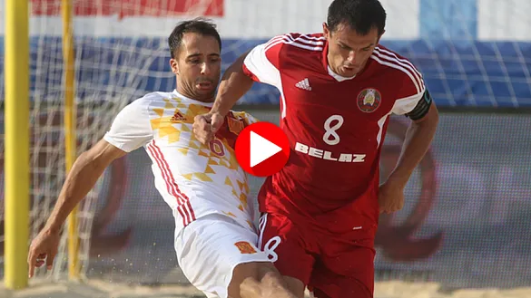 España vence a Bielorrusia en la Liga Europea de Fútbol Playa
