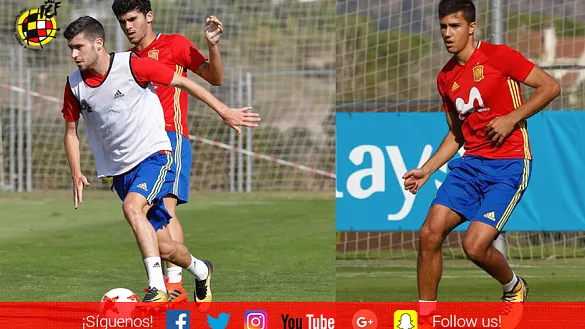 Aarón Martín y Rodri Hernández, jugadores de la Selección española Sub-21