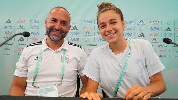 Pedro López y Ana Tejada en la rueda de prensa oficial