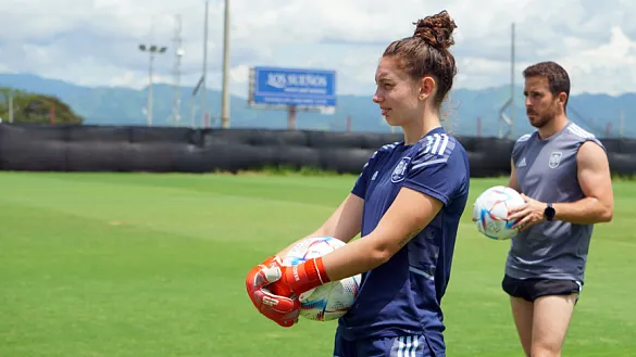 Adriana Nanclares en un momento del entrenamiento