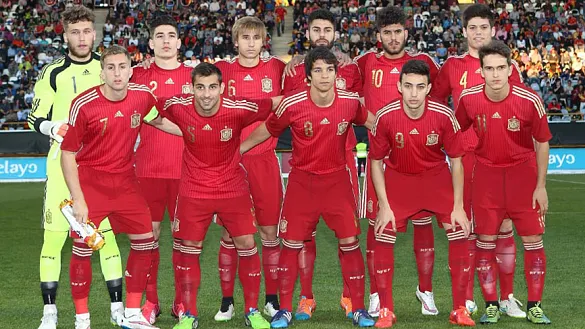 La Selección Española Sub-21 posa antes del amistoso disputado frente a Bielorrusia en León 