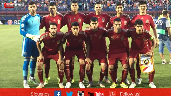 Once de la Selección Española Sub-19 que se ha medido a Holanda en Véria