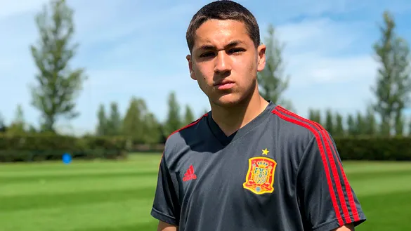 Óscar Aranda en un entrenamiento de la Selección