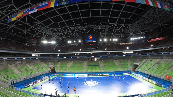 Vista panorámica del pabellón Arena Stožice de Liubliana, Eslovenia