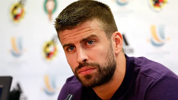 Piqué en la rueda de prensa de la Supercopa