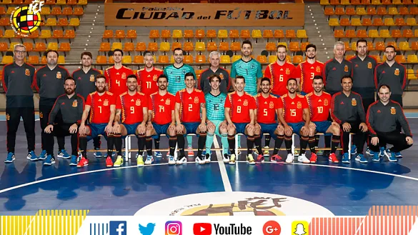 La selección de fútbol sala que representa a España en la Eurocopa de Eslovenia 2018