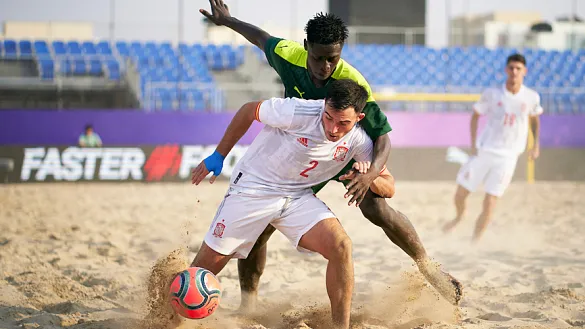 Momento del partido entre España y Senegal disputado en Dubái