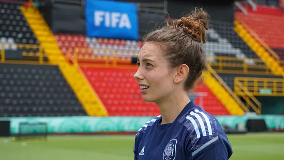 Adri Nanclares en un momento del entrenamiento