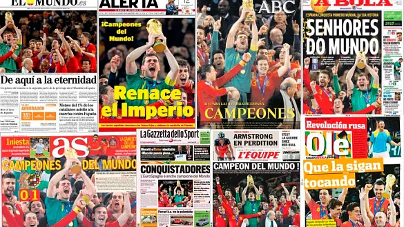 Portadas, periódicos nacionales e internacionales