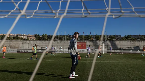 Momento del entrenamiento de la Selección española este martes en Las Rozas