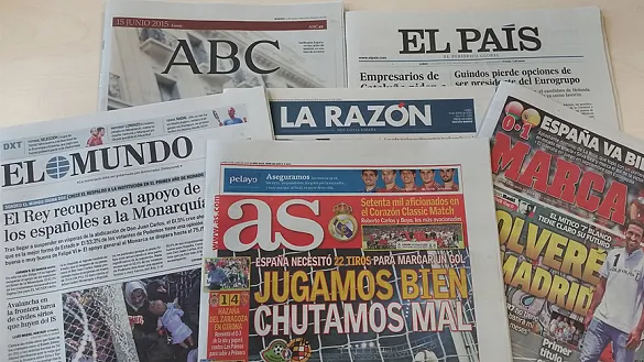 Portada de los periódicos