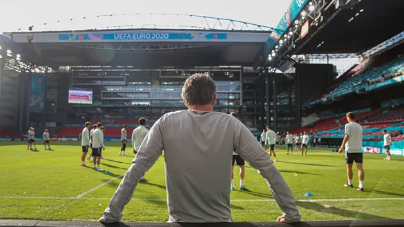 La Selección española realiza su último entrenamiento en Copenhague antes de jugar frente a Croacia