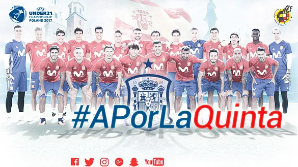 ¡#APorLaQuinta! Presentamos el hashtag para animar a nuestra Sub-21 en Polonia