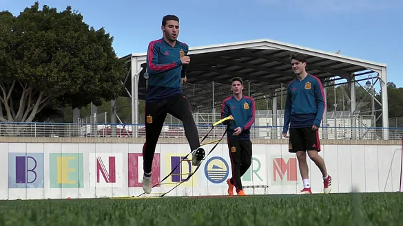 Los jugadores de la Sub-19 ultiman la sesión de preparación