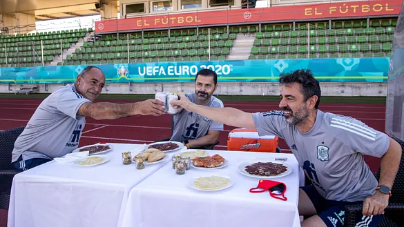 Los responsables de material de la Selección celebran su día libre
