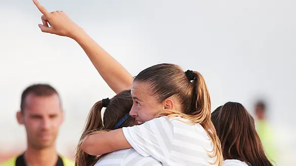 Las jugadoras españolas celebran un gol