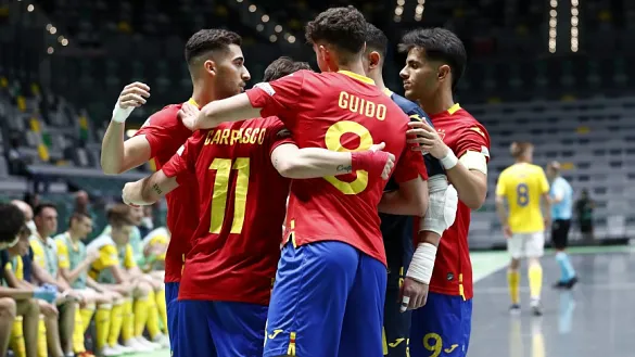 España venció a Rumanía por 9-0 en el debut en el Europeo Sub-19 de fútbol sala.