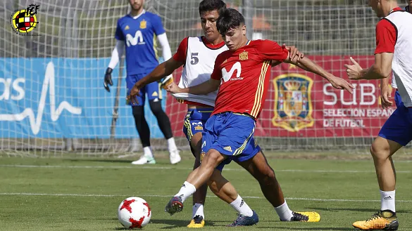 Los jugadores de la Selección española Sub-21 entrenan en la Ciudad del Fútbol