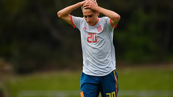 Robert Navarro en un momento del partido