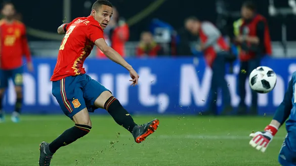 Rodrigo anotando el gol español