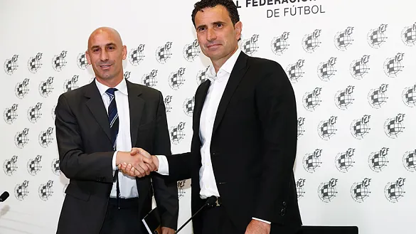 José Francisco Molina, nuevo director deportivo de la RFEF, junto al presidente Luis Rubiales
