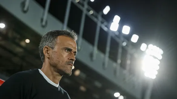 Luis Enrique en un momento del partido