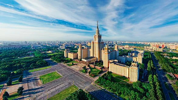 Vista del la Fan Zone habilitada en Moscú durante el Mundial de Rusia