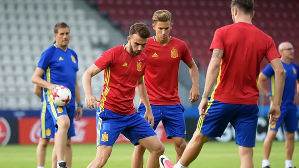 Los jugadores de la Selección española Sub-21 se entrenan en Cracovia
