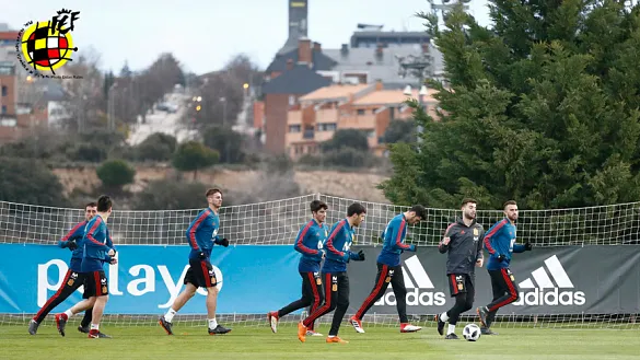 La selección española Sub-21 se ejercita en la Ciudad del Fútbol